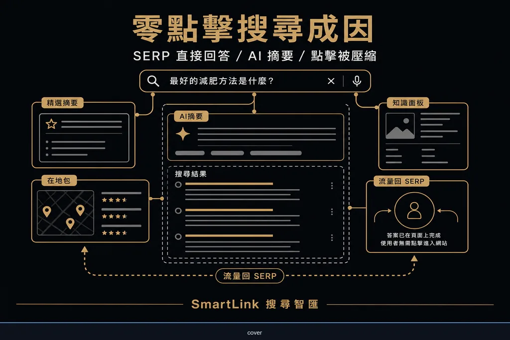 零點擊搜尋為什麼增加？拆解 Google SERP、AI 摘要與流量下滑的真正原因