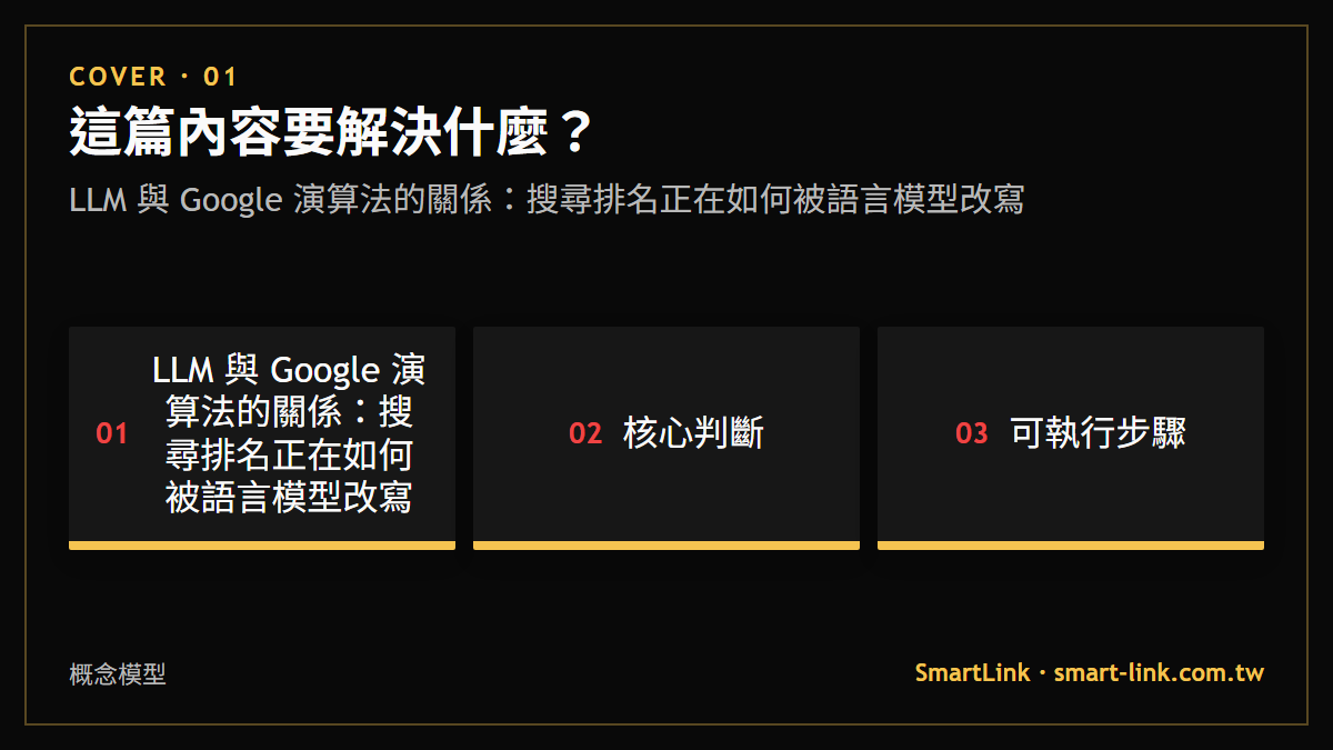 LLM 與 Google 演算法的關係：搜尋排名正在如何被語言模型改寫