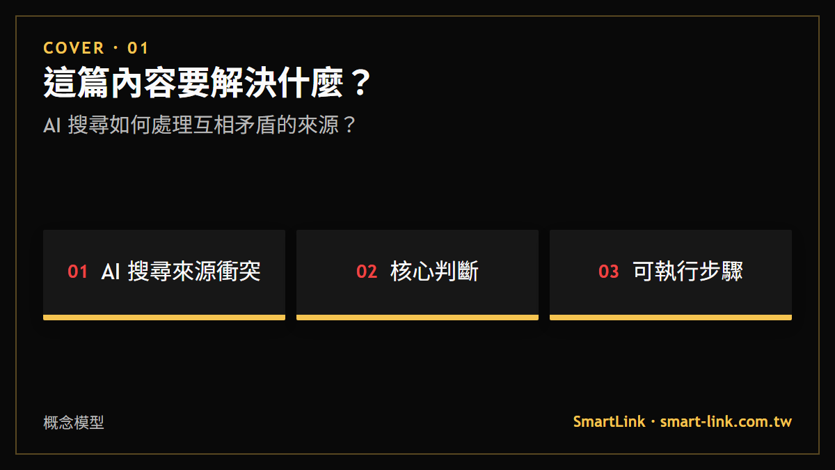 AI 搜尋如何處理互相矛盾的來源？