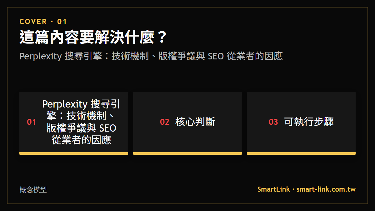 Perplexity 搜尋引擎：技術機制、版權爭議與 SEO 從業者的因應