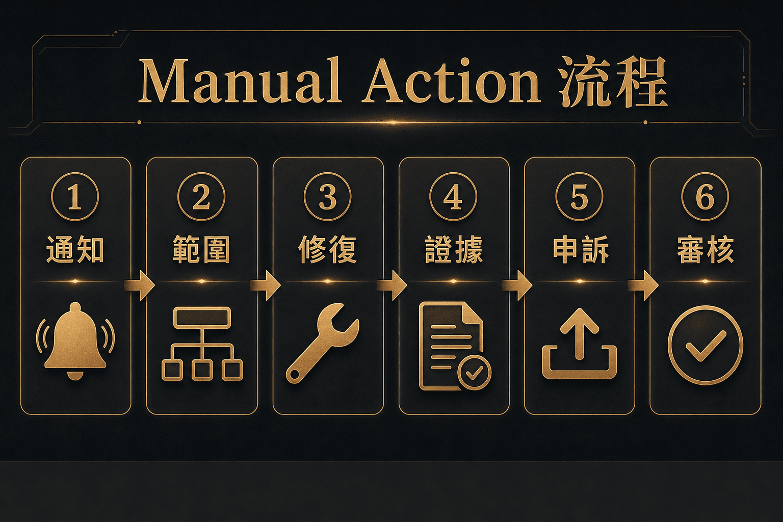 Google Manual Action 處理流程圖